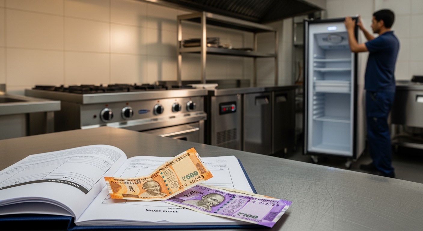 Equipment list for a new Indian restaurant — kitchen + FOH BOM