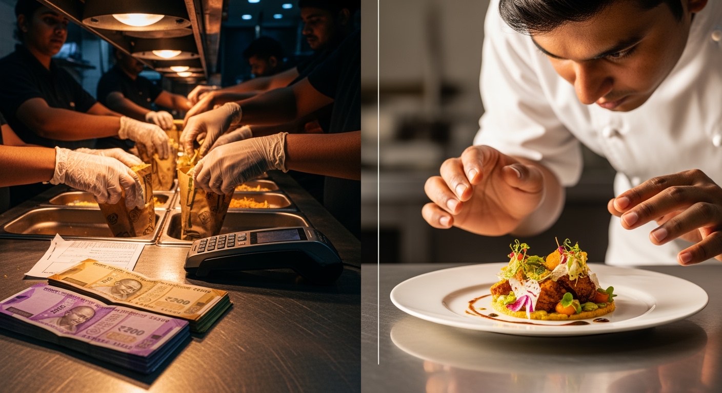 Fine-dine vs QSR operations in India — staffing, inventory cycles, margin maths