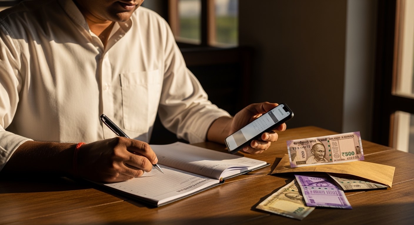 Owner reviewing compliance planner with calendar reminders on phone