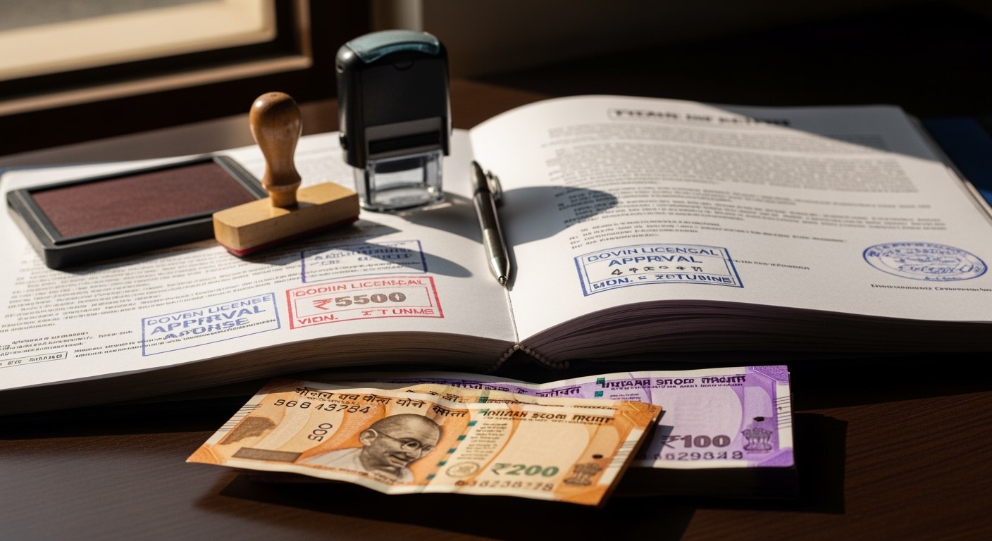 Restaurant license cost in India (2026) — every line item, no fluff